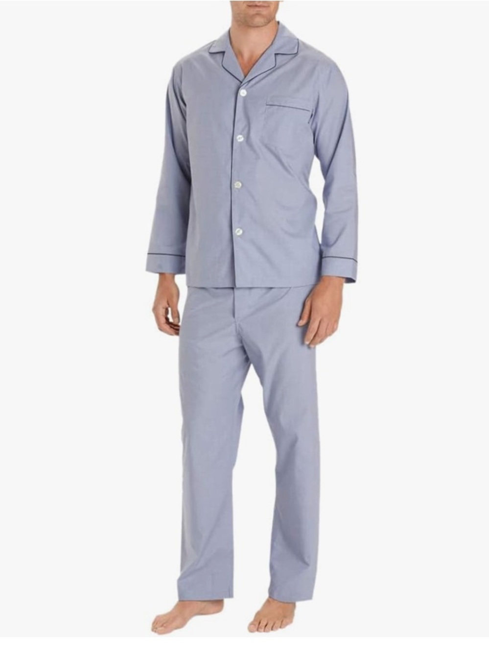 BROOKS BROTHERS Men's 1818
Button Down Cotton Pajama Set M
Light Blue